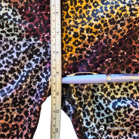 Pro Player Legging Multicolored Animal Print Capris Gym Yoga Pockets Women Med - Picture 7 of 8